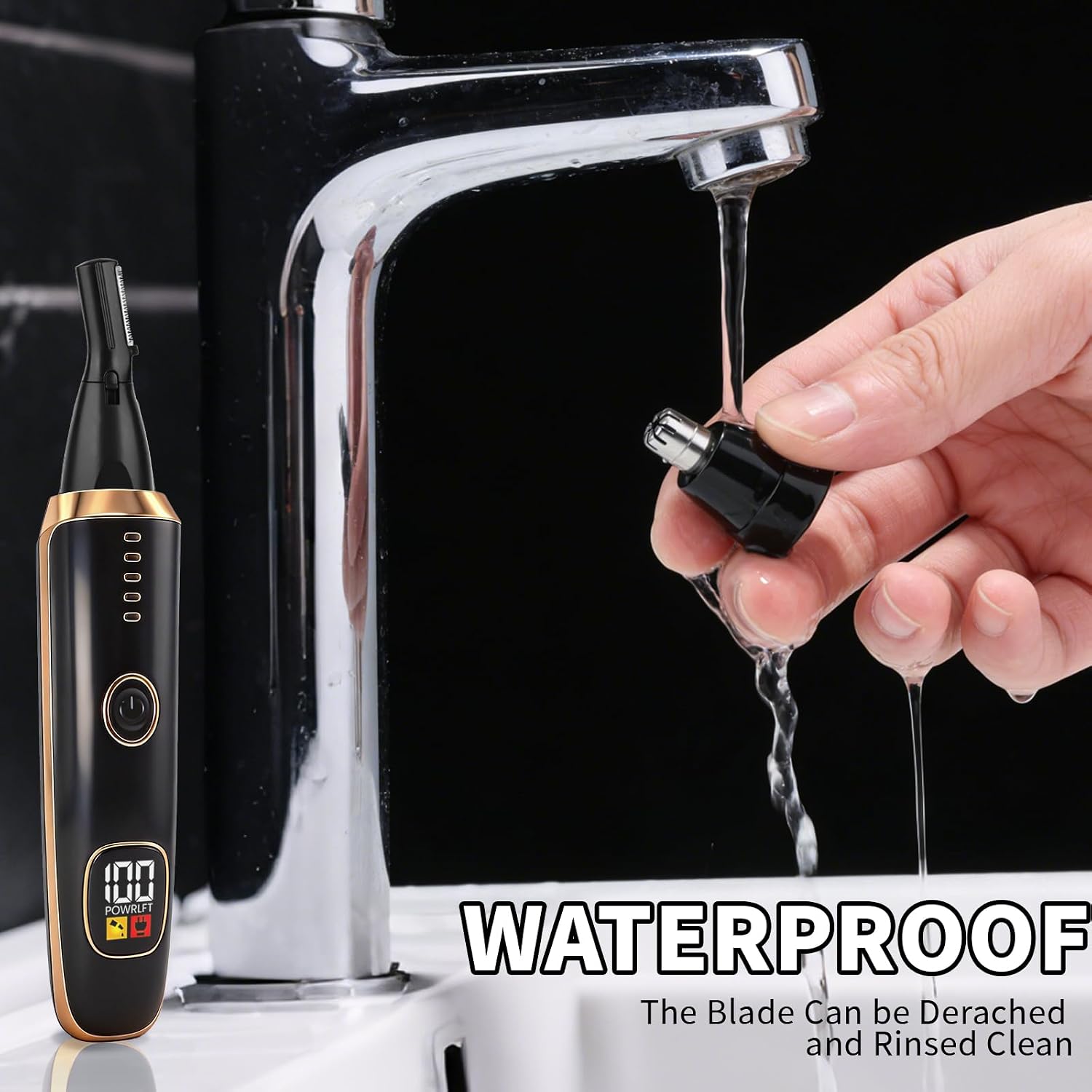 Nose and Ear Hair Trimmer for Men Women,2 in 1 LED Display Eyebrow Hair Trimmer with USB Rechargeable,2026 Portble