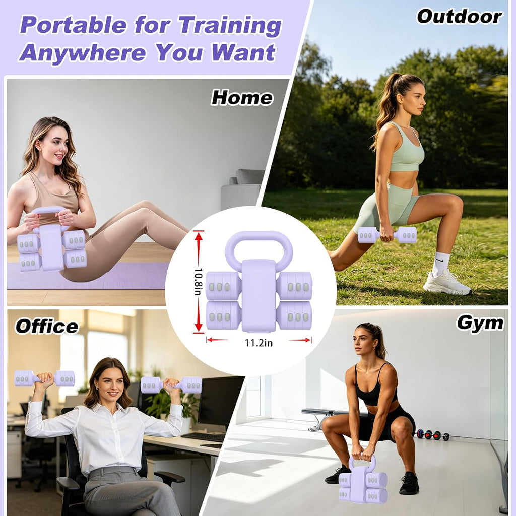 Adjustable Dumbbell Set, Hand Weight Dumbbells with Kettlebell Shell | ABS, Weight Adjustable, Quick Lock, Kettlebell