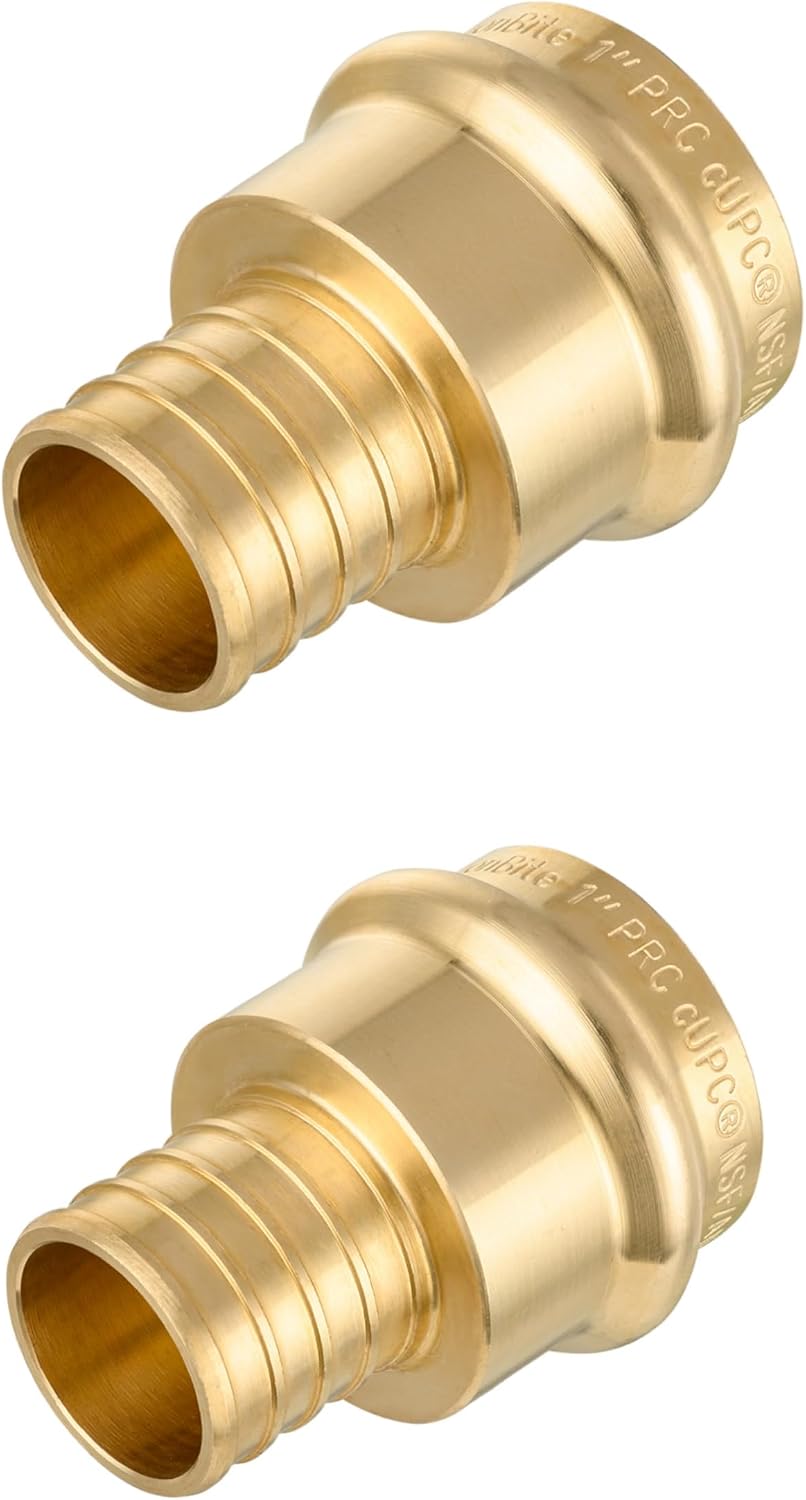 2Pcs EFIELD 1"Copper Press x 1"PEX Coupling Adapter(PEX1807388-2)