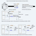 Oumefar Non Contact Water Level Sensor XKC-Y23A-V 5V High Low Output IP67