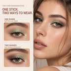 Eyeshadow Stick.Two Tone Glitter Eyeshadow Stick.Earthy Sage