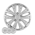 14 Inch Universal Hubcaps, Silver Wheel Covers, Set of 4