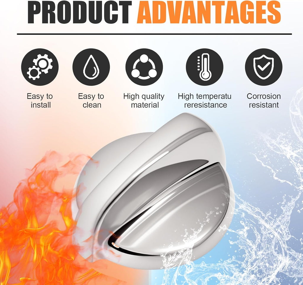 WB03T10284 Oven Knobs Replacements for GE, Stove Knobs Replacements | Replaces 191D5100 1373043 AP4346312 AH2321076