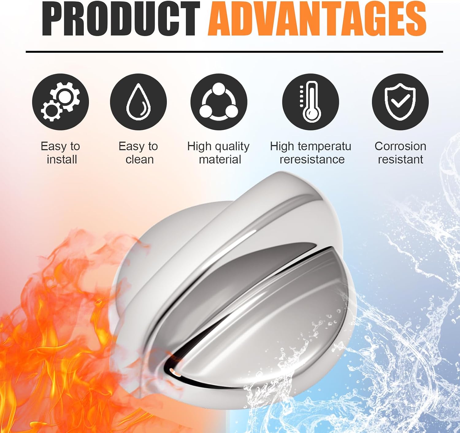 WB03T10284 Oven Knobs Replacements for GE, Stove Knobs Replacements | Replaces 191D5100 1373043 AP4346312 AH2321076