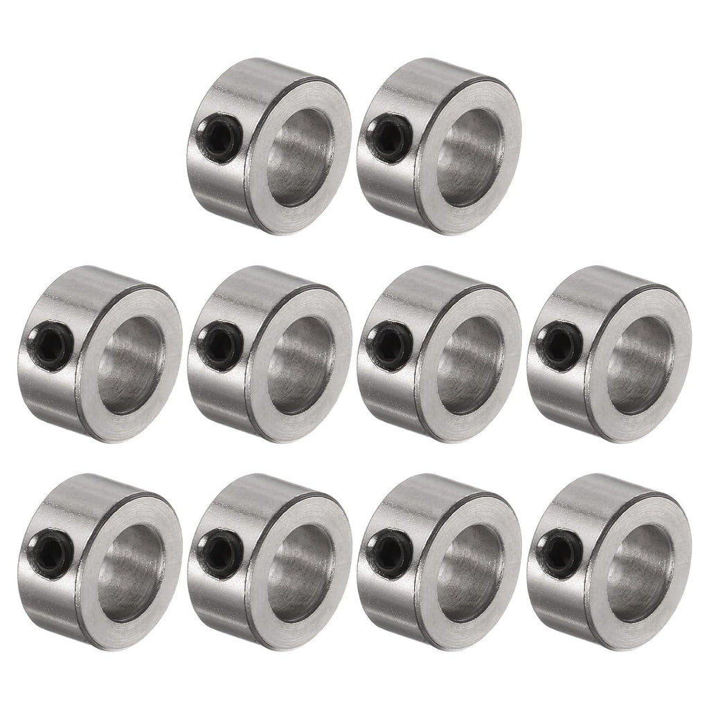 uxcell 10pcs Set Screw Shaft Collars 8mm Bore 14mm OD