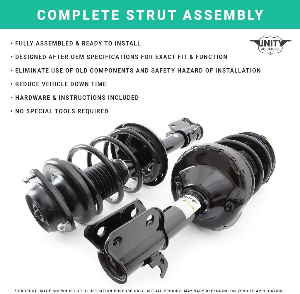 UNITY AUTOMOTIVE 11061 Front Left Complete Strut Assembly 2000-2005 Ford Focus