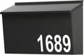 Mailboxes for Outside, Wall Mount Mailbox | Custom Number Stickers, Large Metal Mail Box for House, Modern Post Box