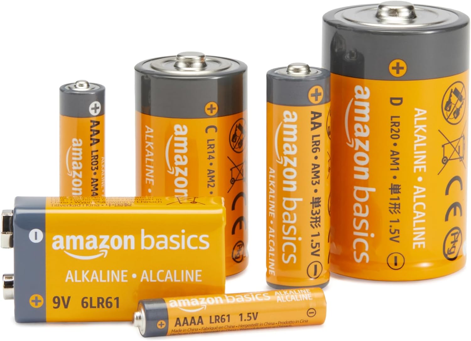20-Pack AA Alkaline Batteries, 1.5 Volt, 10-Year Leak-Free Shelf Life