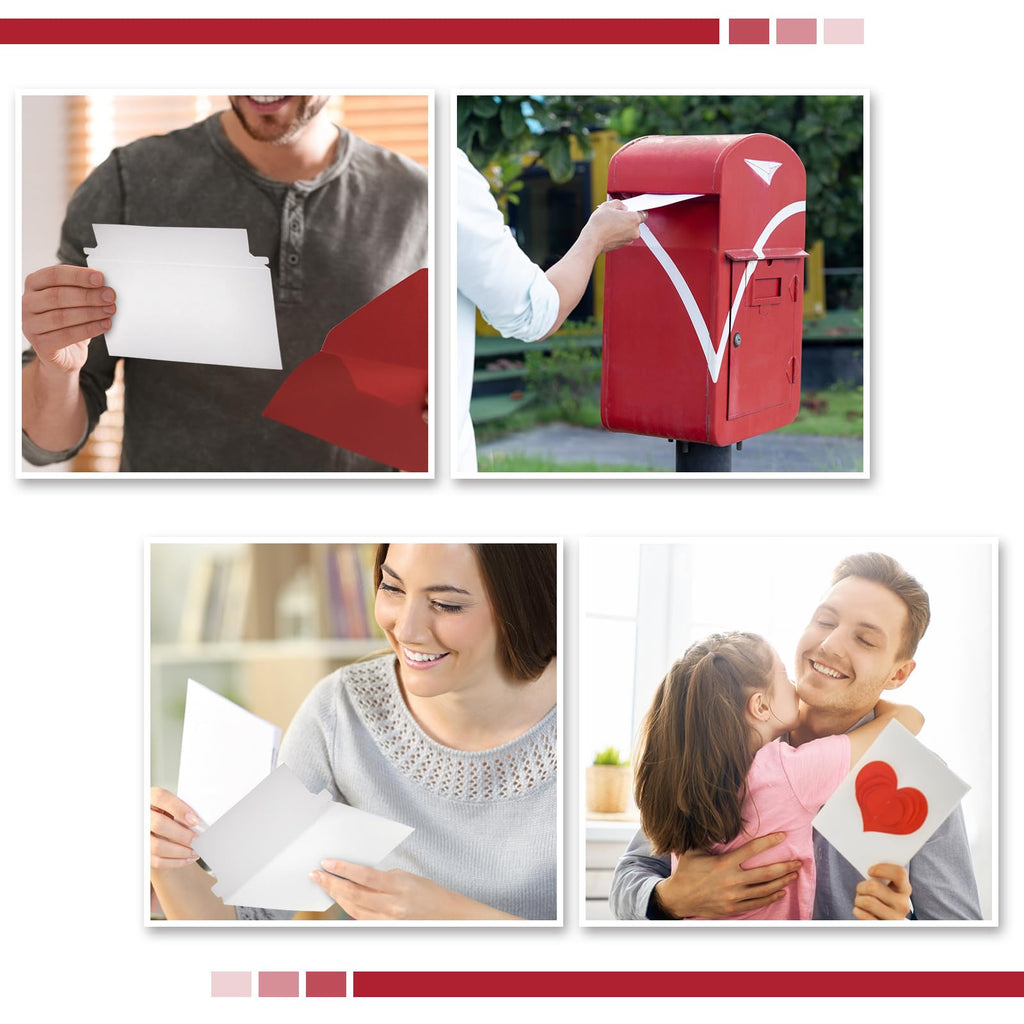 600 Pcs 6.5 x 4.5 Inch Rigid Photo Mailers Cardboard, White
