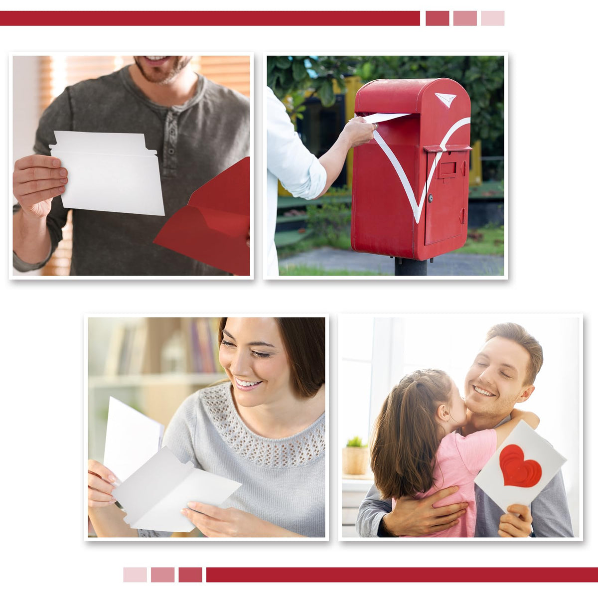 600 Pcs 6.5 x 4.5 Inch Rigid Photo Mailers Cardboard, White