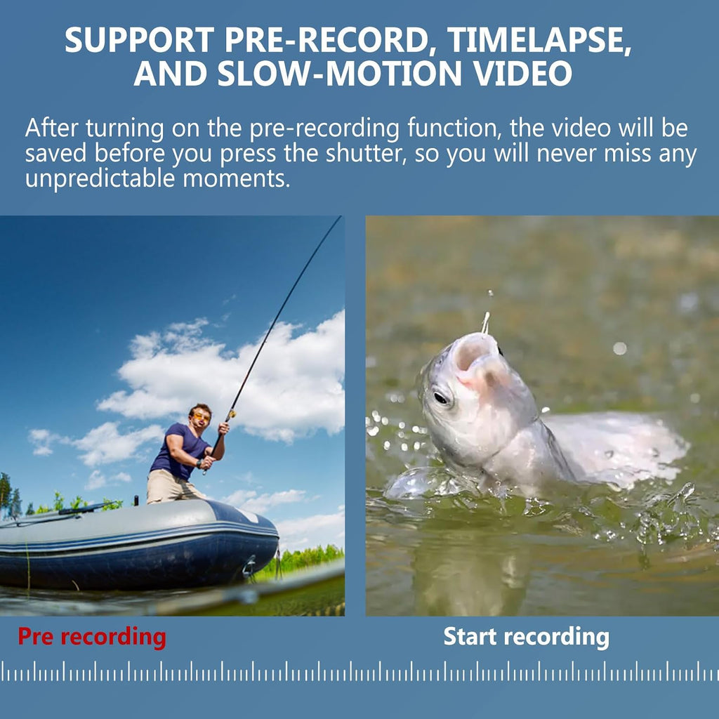 Action Camera 4k - Compact Portable Waterproof Sport Camera, Motorcycle Helmet Camera With Time Lapse, Suitable For