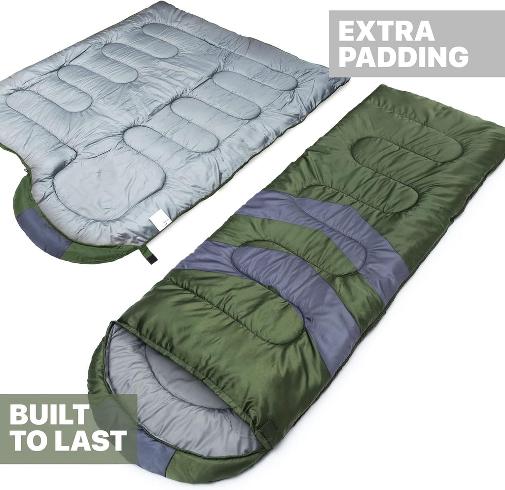Sleeping Bags for Adults Cold Weather & Warm - Backpacking Camping Sleeping Bag for Kids, Girls, Boys - Lightweight