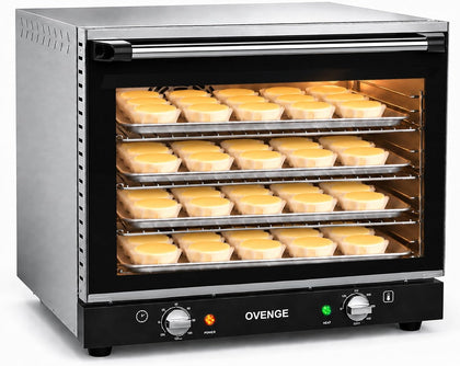 Commercial Countertop Convection Oven 60QT & 66L 208V-240V Half-size commercial oven 360° Even Hot Air Circulation