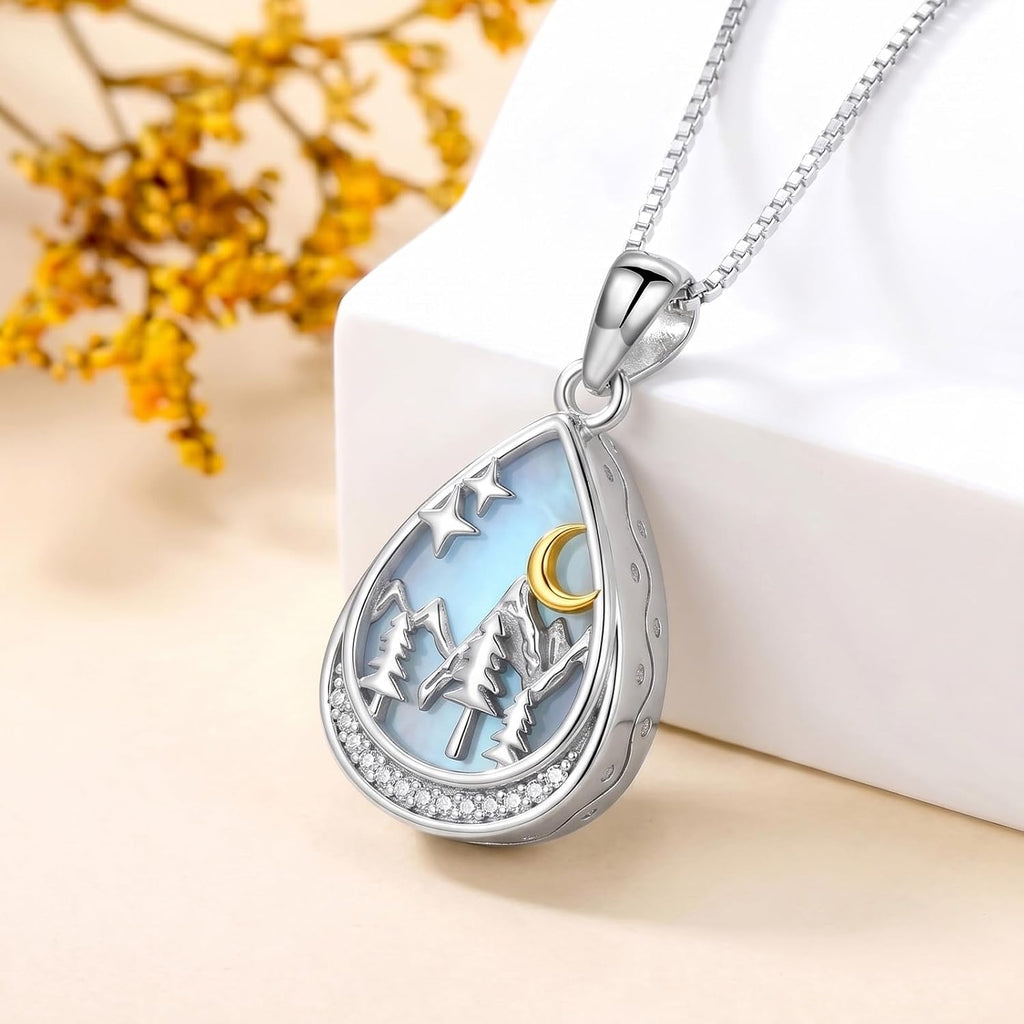 Urn Necklaces for Ashes Moonstone Cremation Necklace