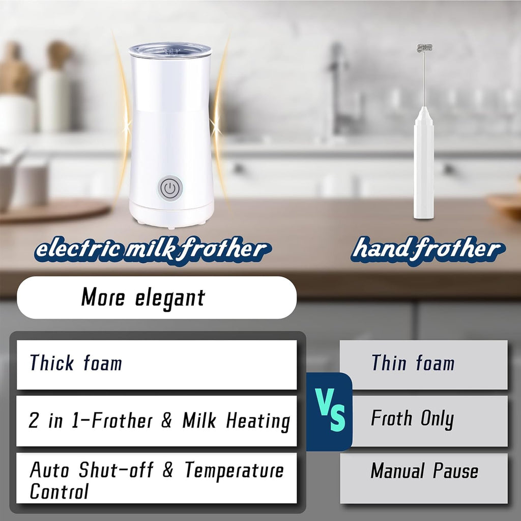 Milk Forther Simple Milk Frother and Steamer 2-in-1 Milk Steamer with Hot Milk Foam and Hot Milk for Latte