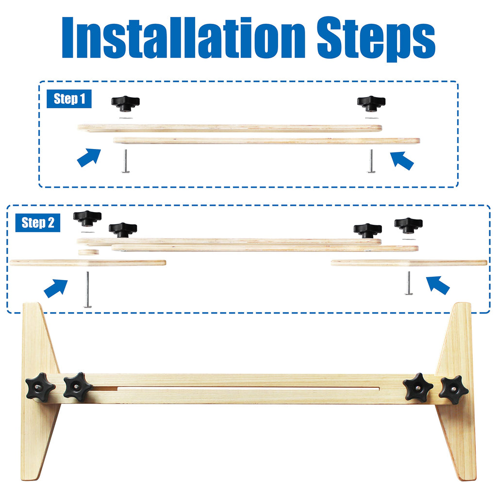 Stair Tread Gauge and Shelf Layout Tool for Stairs, Risers and Partitions