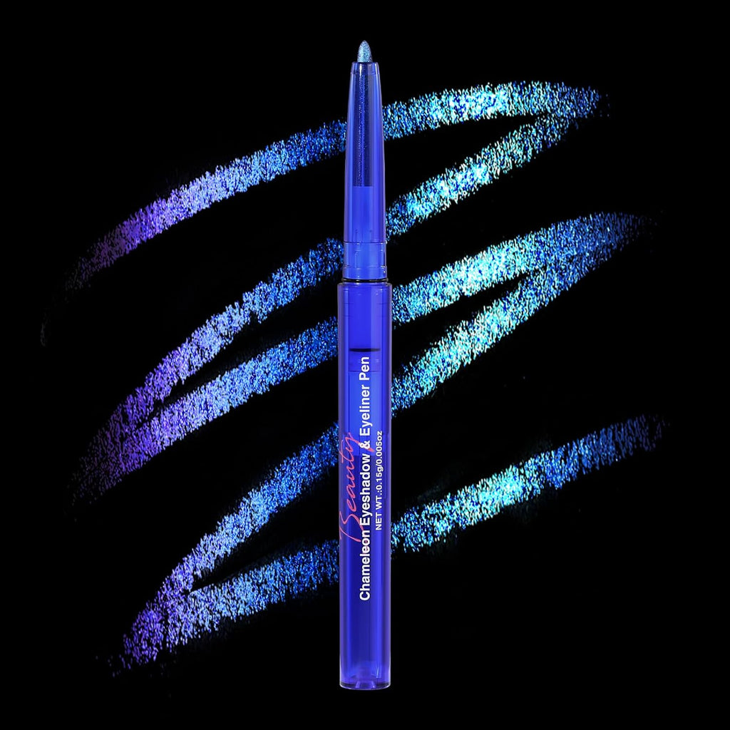 Chameleon Eyeshadow & Eyeliner Gel Pencil - Multichrome Shifting Colors Metallic Glitter Eye Makeup,Waterproof