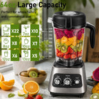 Blender Pitcher 64oz Low-Profile, Compatible with Vitamix 5200, 750, 5000