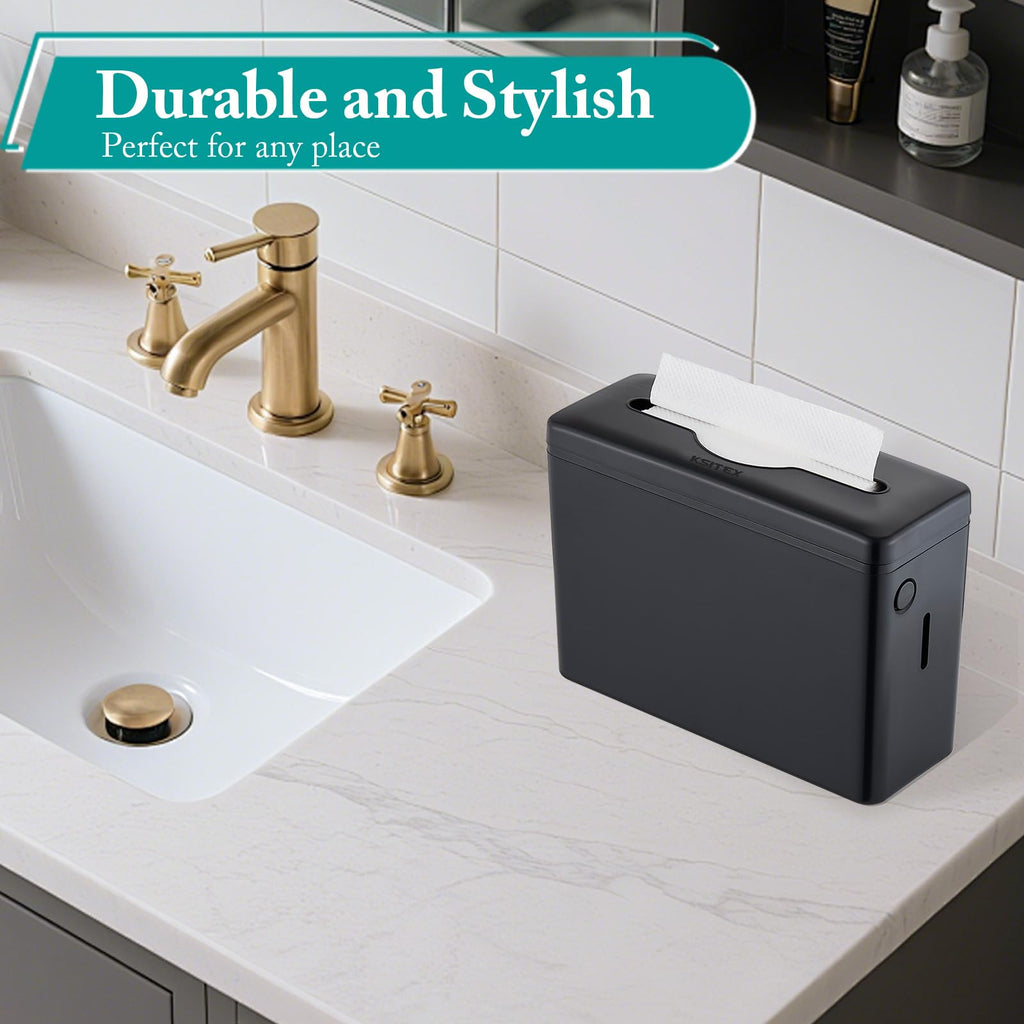 Paper Towel Dispenser Countertop,Non-Slip Base,Black-S