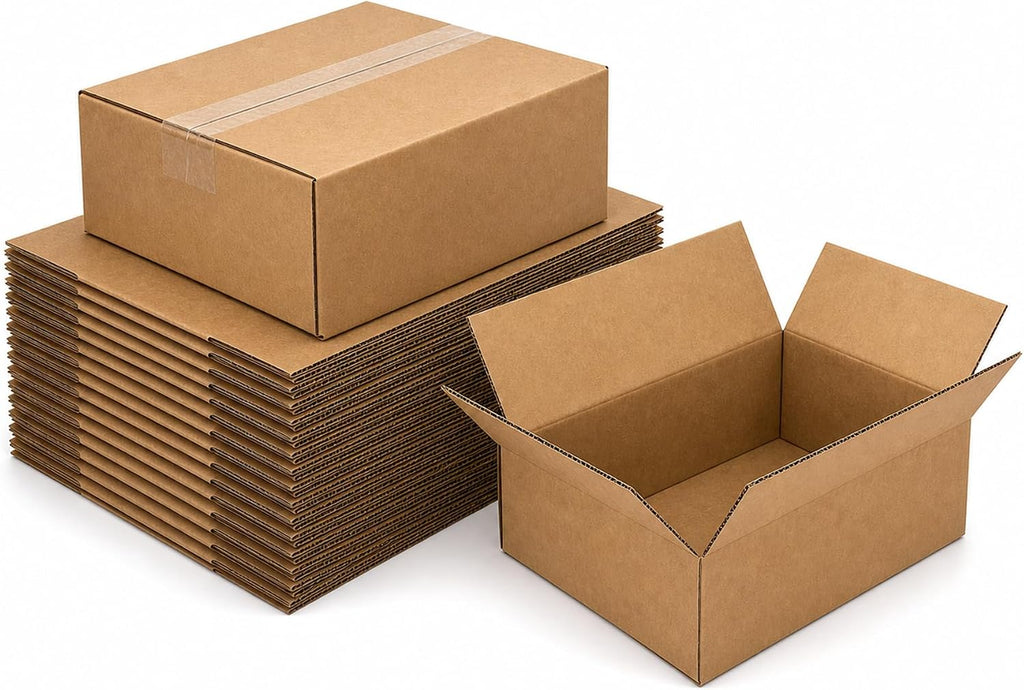 12x9x6 Brown Kraft Shipping Boxes for Small Business, 20 Pack