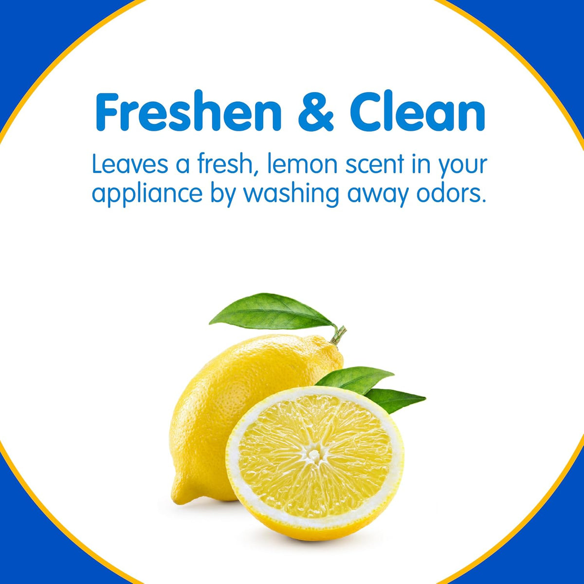 Washer & Dishwasher Cleaner Tablets, Lemon Deodorizer, 12 Count