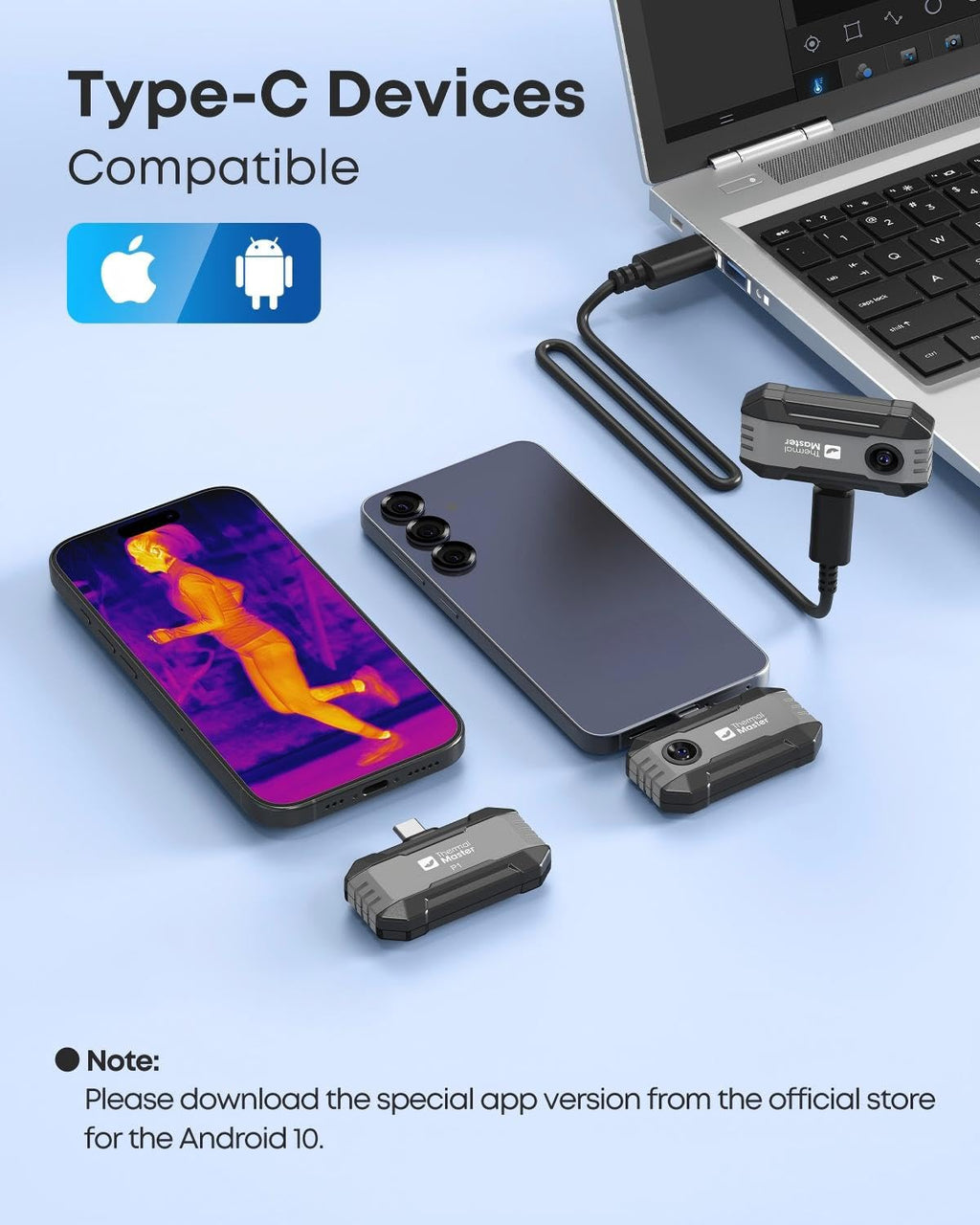 Thermal Master P1 Thermal Camera for Any USB-C iPhone & Android, 160x120 Ir