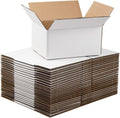White Shipping Boxes 8x6x4 Inches Small Corrugated Cardboard Boxes, 25 Pack
