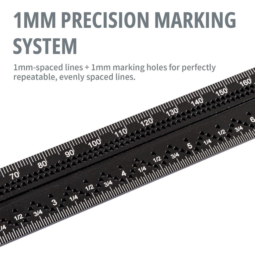 Combination Angle Square, 12-Inch Metric & Inch Ruler