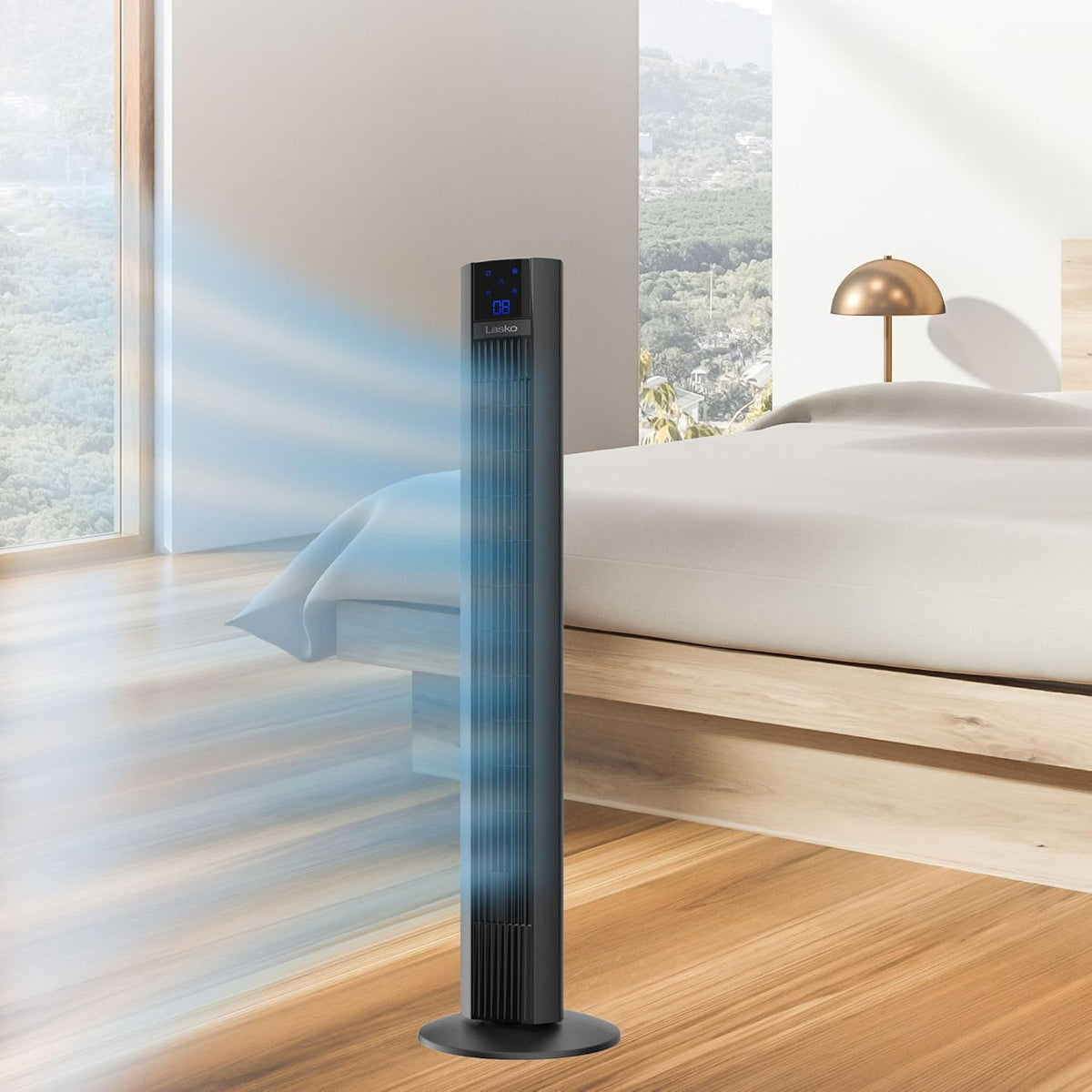 Lasko Xtra Air 4 Speed Oscillating Tower Fan, Black, 48 Inch