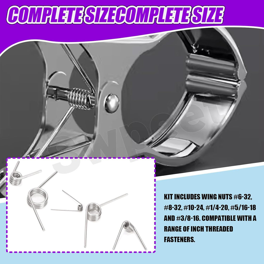 45Pcs 15 Sizes 45/90/120 Degree Stainless Steel Torsional Springs Assortment Kit, Mechanical Small Torsion Spring for