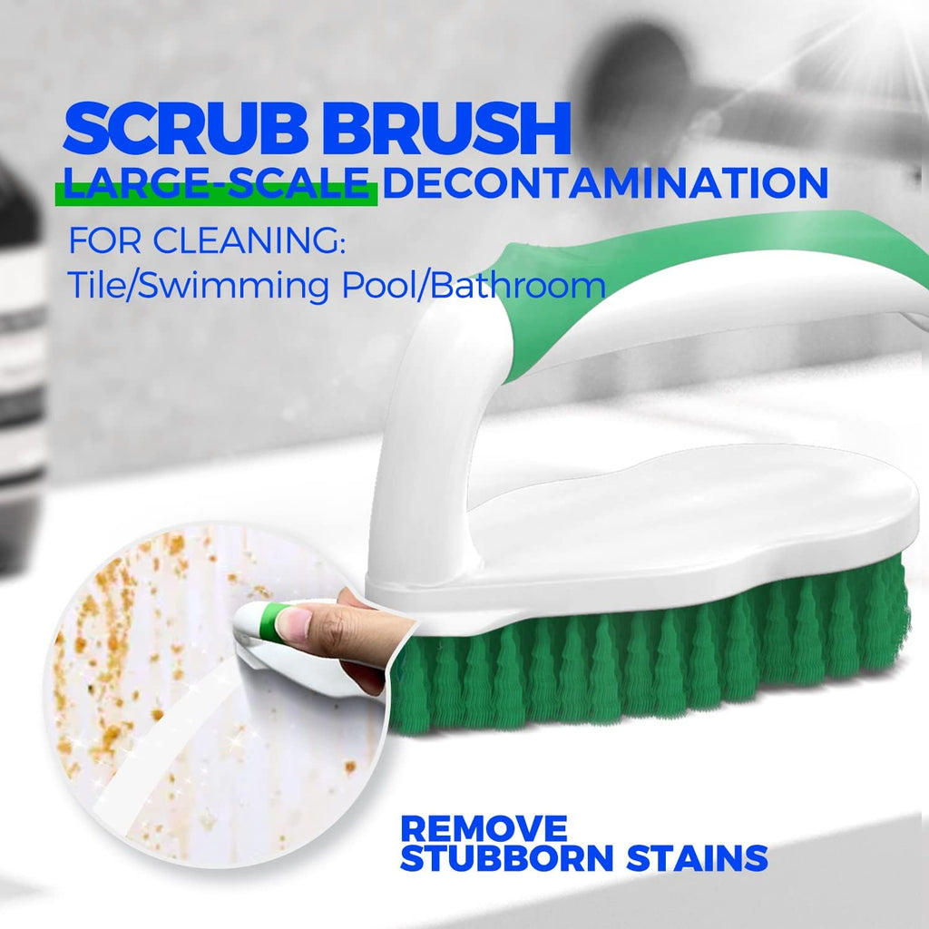 7 Pack Deep Cleaning Brush Set, Scrub Pads with Scraper Tip for Pool Walls, Bathroom, Grout, Floor, Bike, Tub