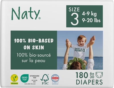 Baby Diapers, Size 3 (9-20 lbs), 180 Count