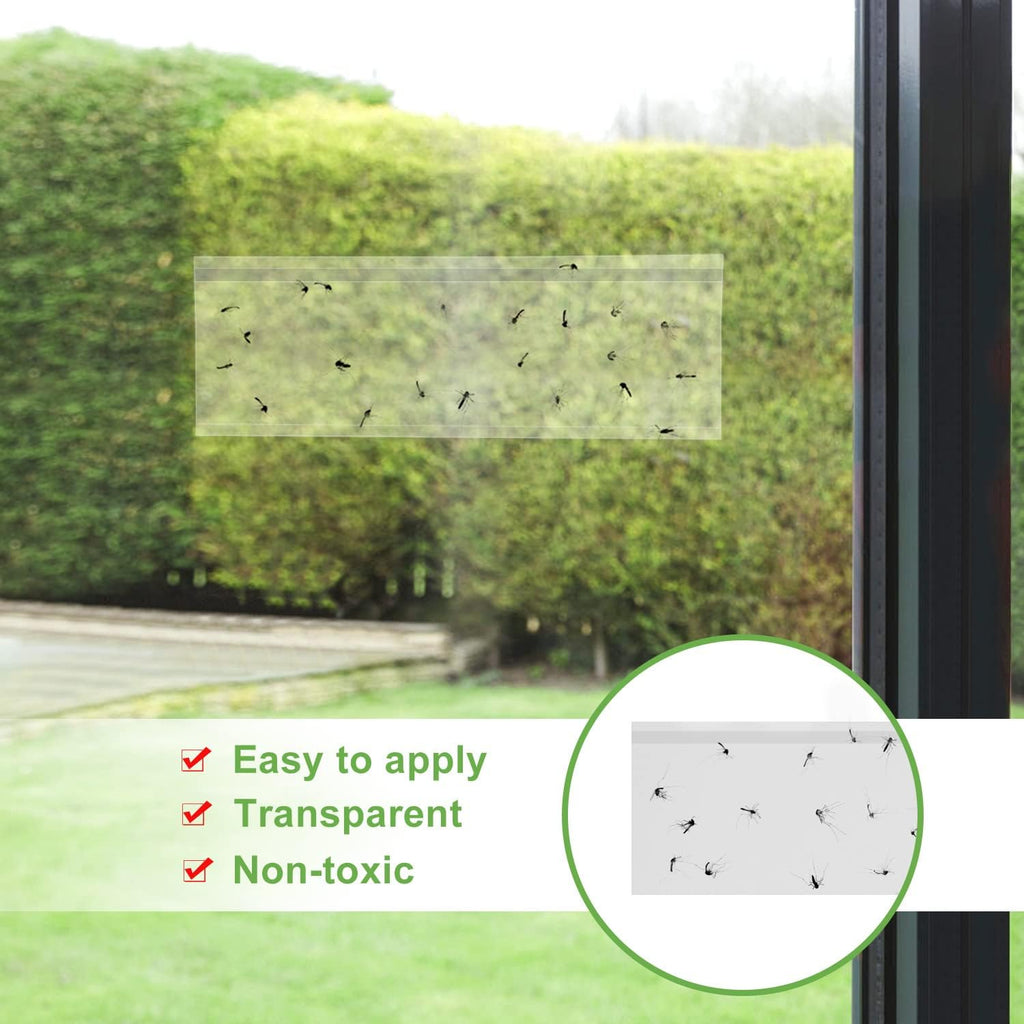 50 Window Fly Traps Indoor Fruit Fly Traps for Indoors | Window Fly Traps Sticky Paper Indoor Fruit Fly Gnat Trap Fly