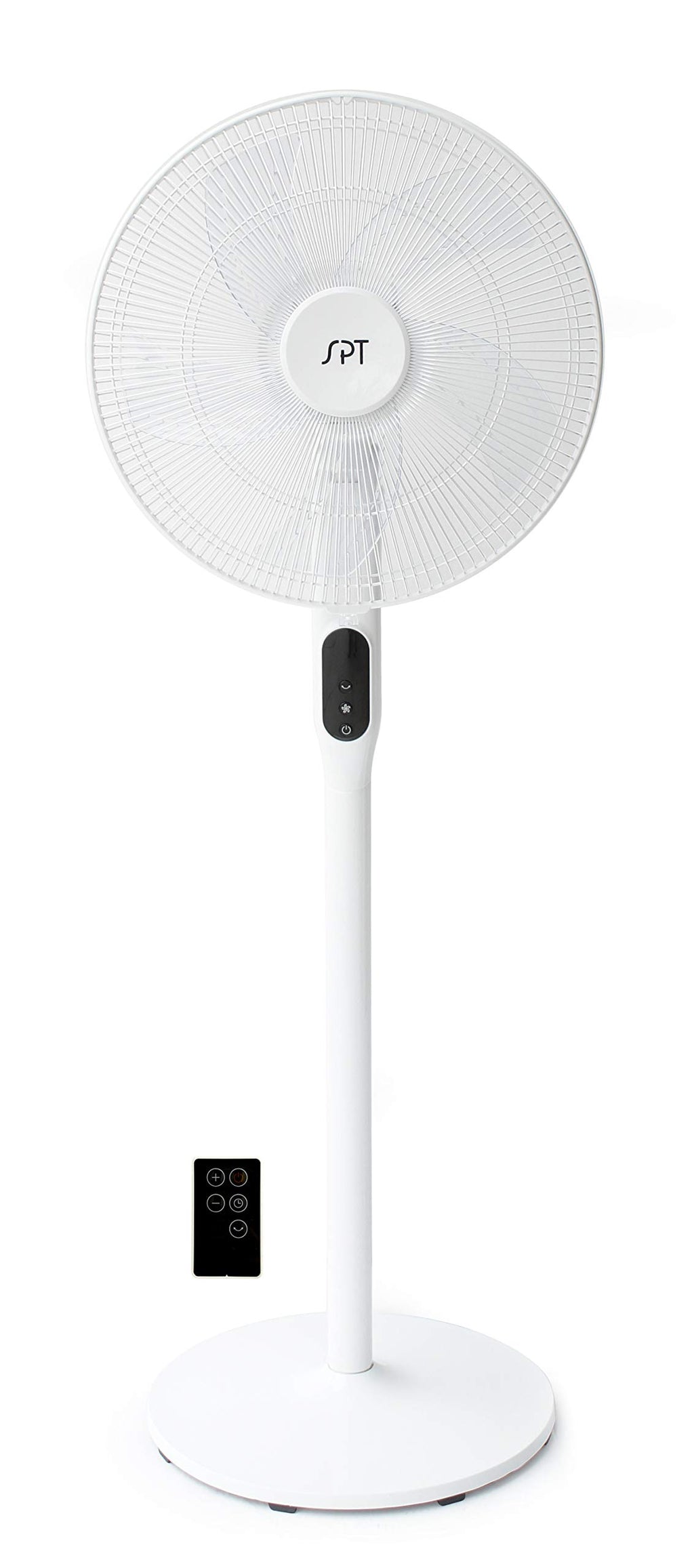 16″ DC-Motor Energy Saving Stand Fan with Remote and Timer – Piano White