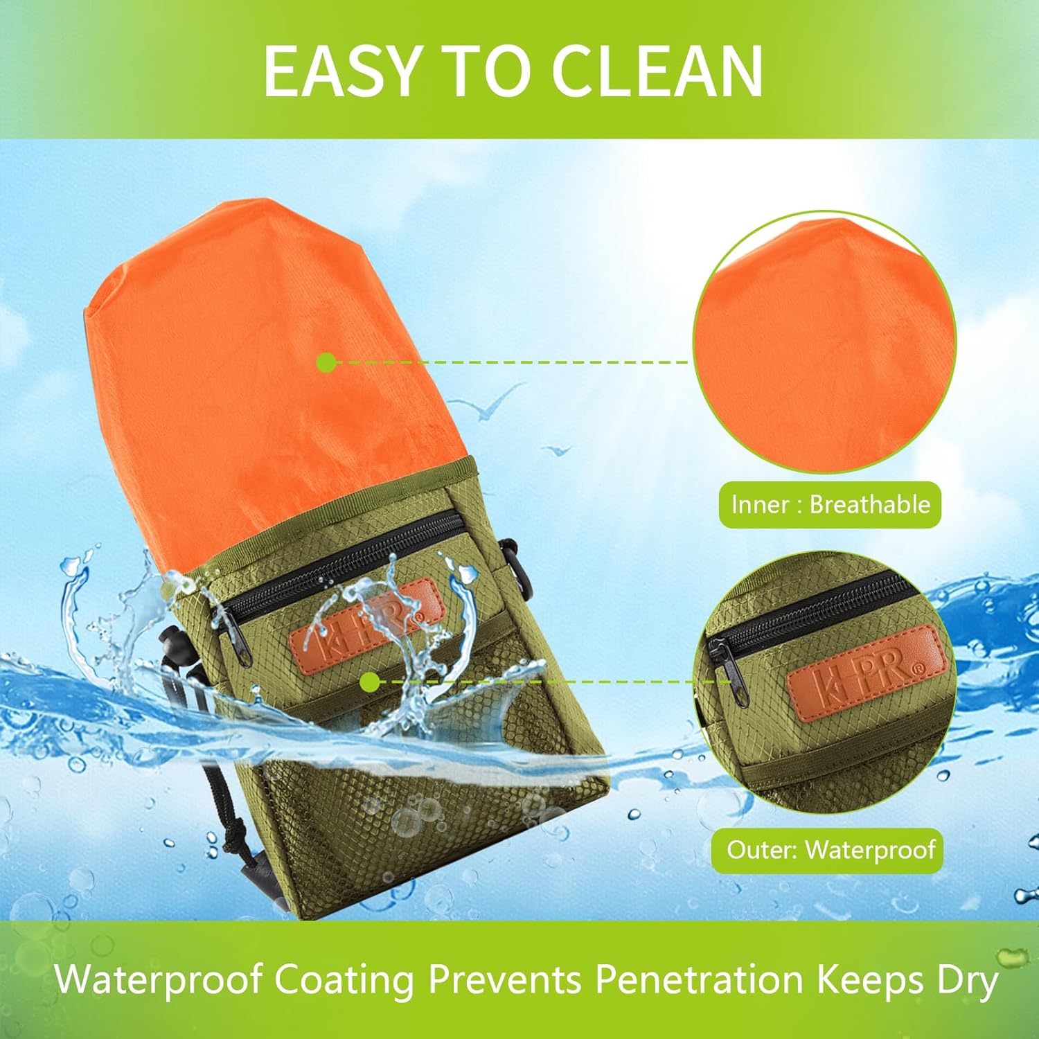 Dog Treat Training Pouch Easily Carries Pet Toys Kibble, Treats Built-in Poop Bag Dispenser 3 Ways to Wear Comes with