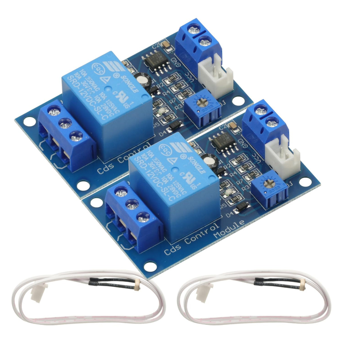 2PCS DC 12V Light Control Switch Photoresistor Relay Module Detection Sensor 10A Brightness Automatic Control Module
