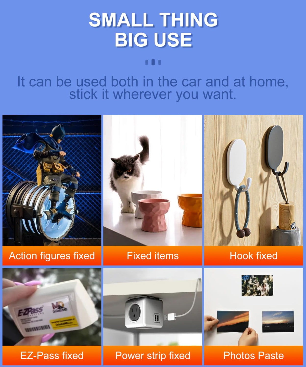 Double Sided Tape Heat Resistant Heavy Duty, 24 Pcs Adhesive Pads