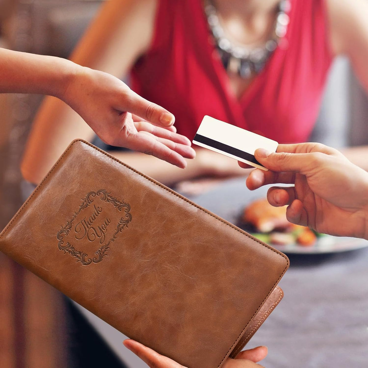 Restaurant Check Presenters - Customer Check Holder for Restaurants, Restaurant Bill Holder, Brown THX- 20 Pack