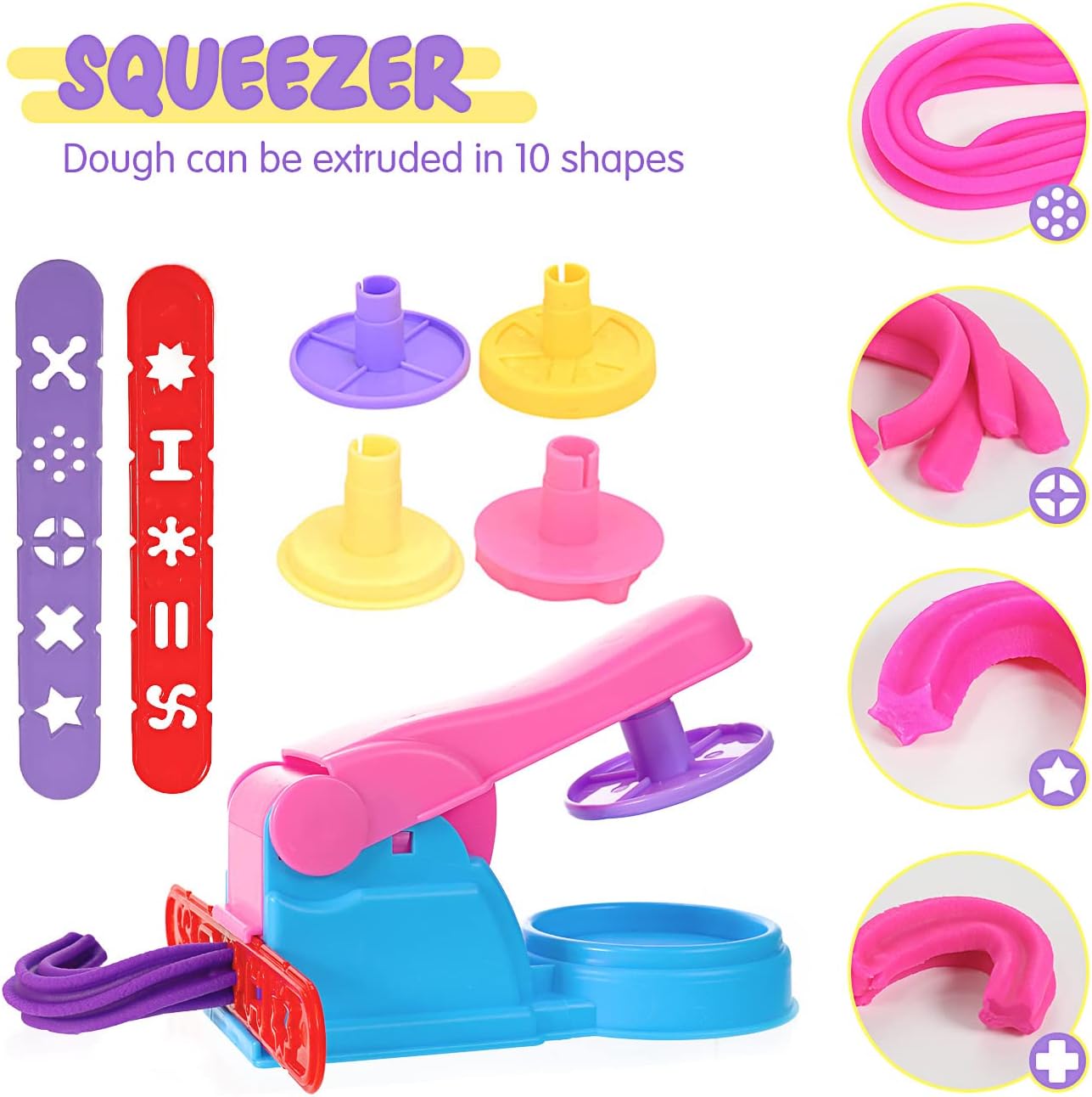 Dough Tools and Cutters, 40 Pcs Kids Toddlers Modeling Clay Tools Set, Plastic Accessories Extruders Rollers Molds