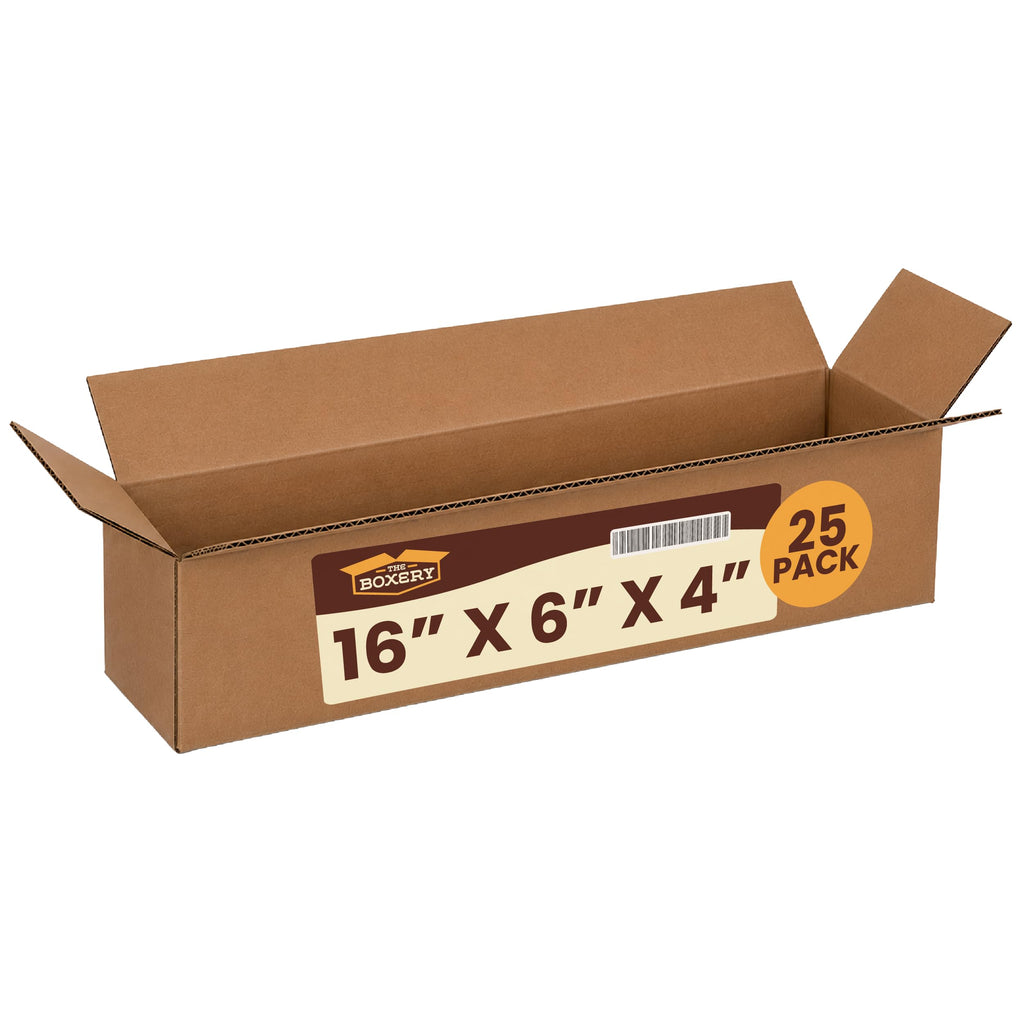 16"x6"x4" Corrugated Shipping Boxes 25-Pack