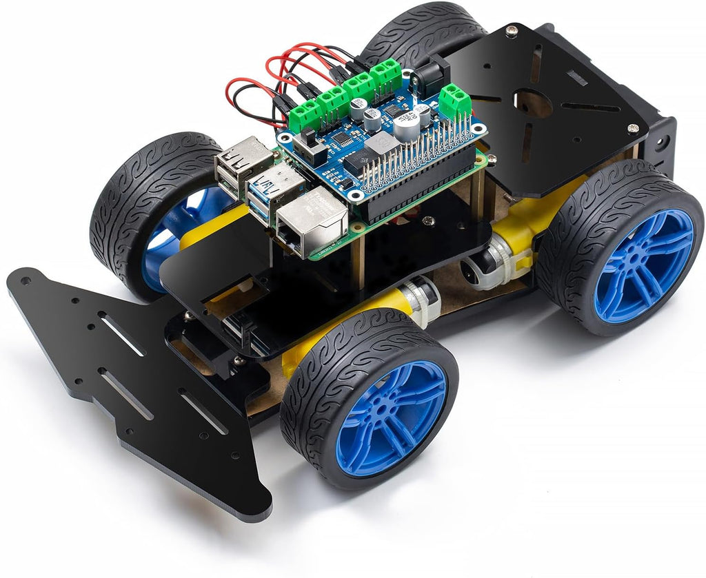 4WD Robot HAT Shield for Raspberry Pi 4B/3B/3B+/3A+/2B/1B+/1A+/Pi Zero/Pi Zero W, Robot Expansion Board with DRV8833 Dual H-Bridge Motor Driver