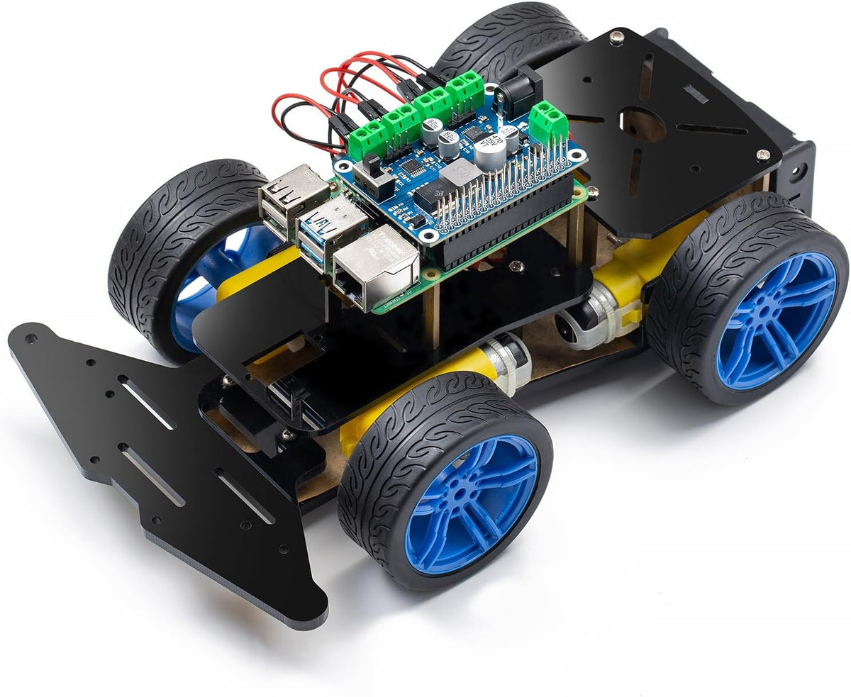 4WD Robot HAT Shield for Raspberry Pi 4B/3B/3B+/3A+/2B/1B+/1A+/Pi Zero/Pi Zero W, Robot Expansion Board with DRV8833 Dual H-Bridge Motor Driver