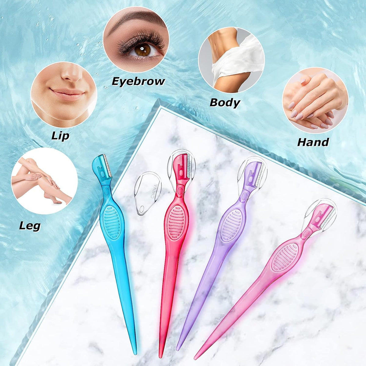 8 Pcs Eyebrow Razor for Women Small Face Razors Shaver Trimmer