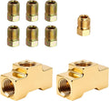 9PCS 3/16 Brake Line Union Kit,Brass 3/16 Brake Line Tee