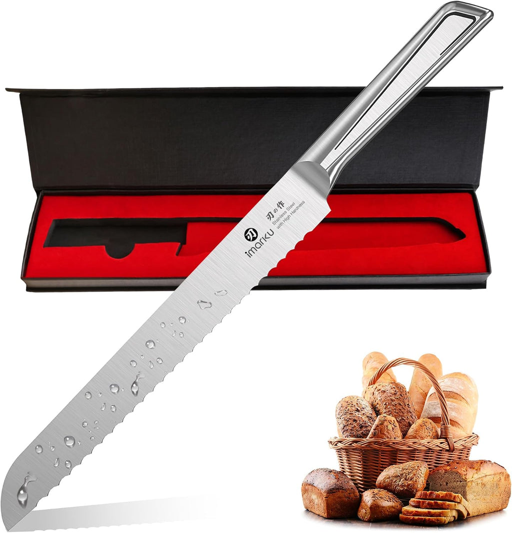 Serrated Bread Knife with Japanese High Carbon Stainless Steel