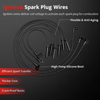 Ignition Coil Pack Spark Plug Wires Set for Buick LaCrosse Chevy Impala