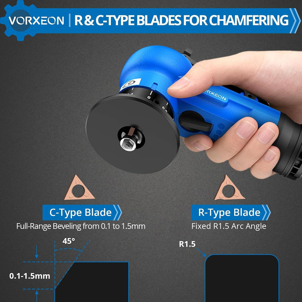 Pneumatic Chamfering Tool 22 Blades C & R Angle
