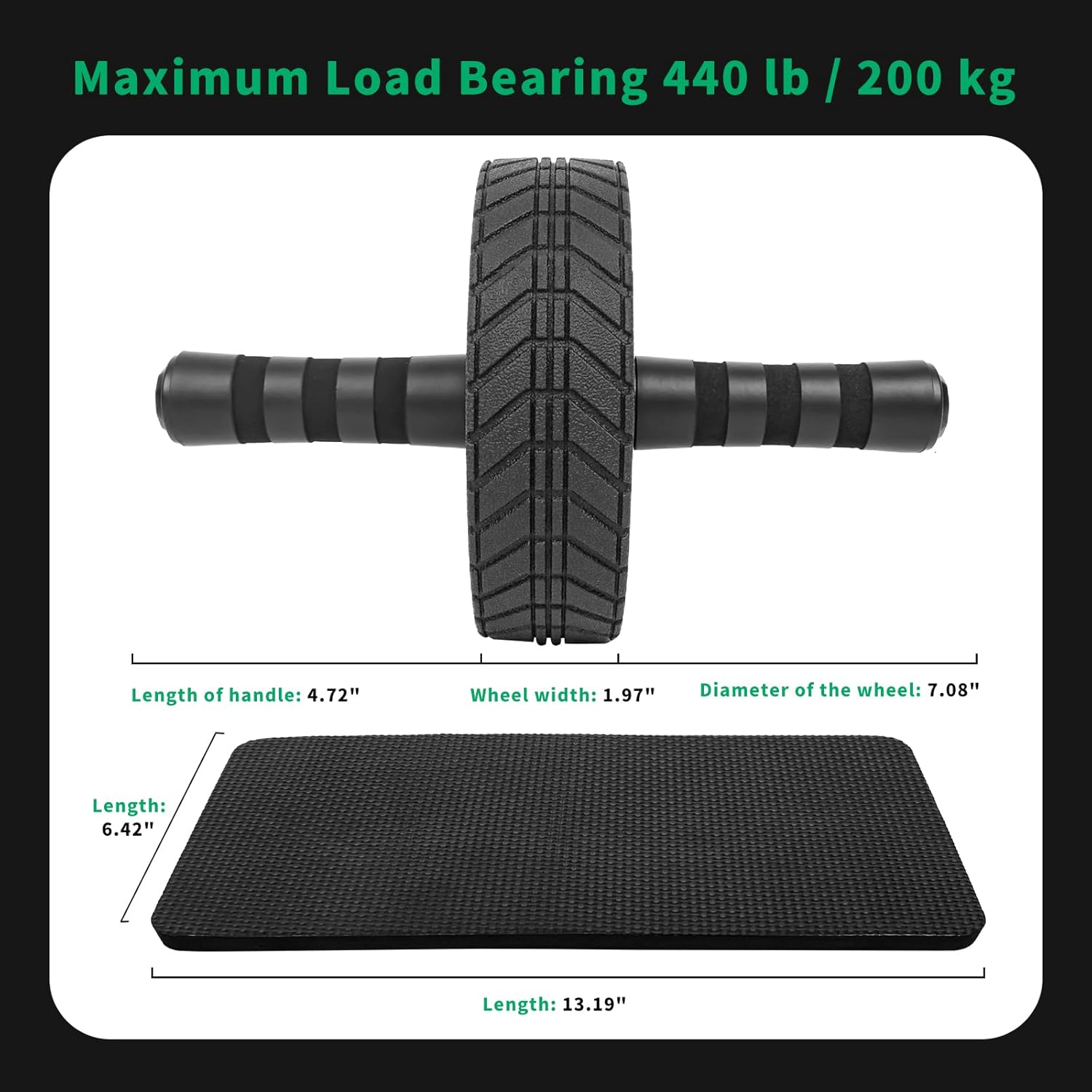 Ab Roller Wheel - AGREJO Ab Workout Equipment for Abdominal & Core Strength Training, Home Gym Fitness Equipment