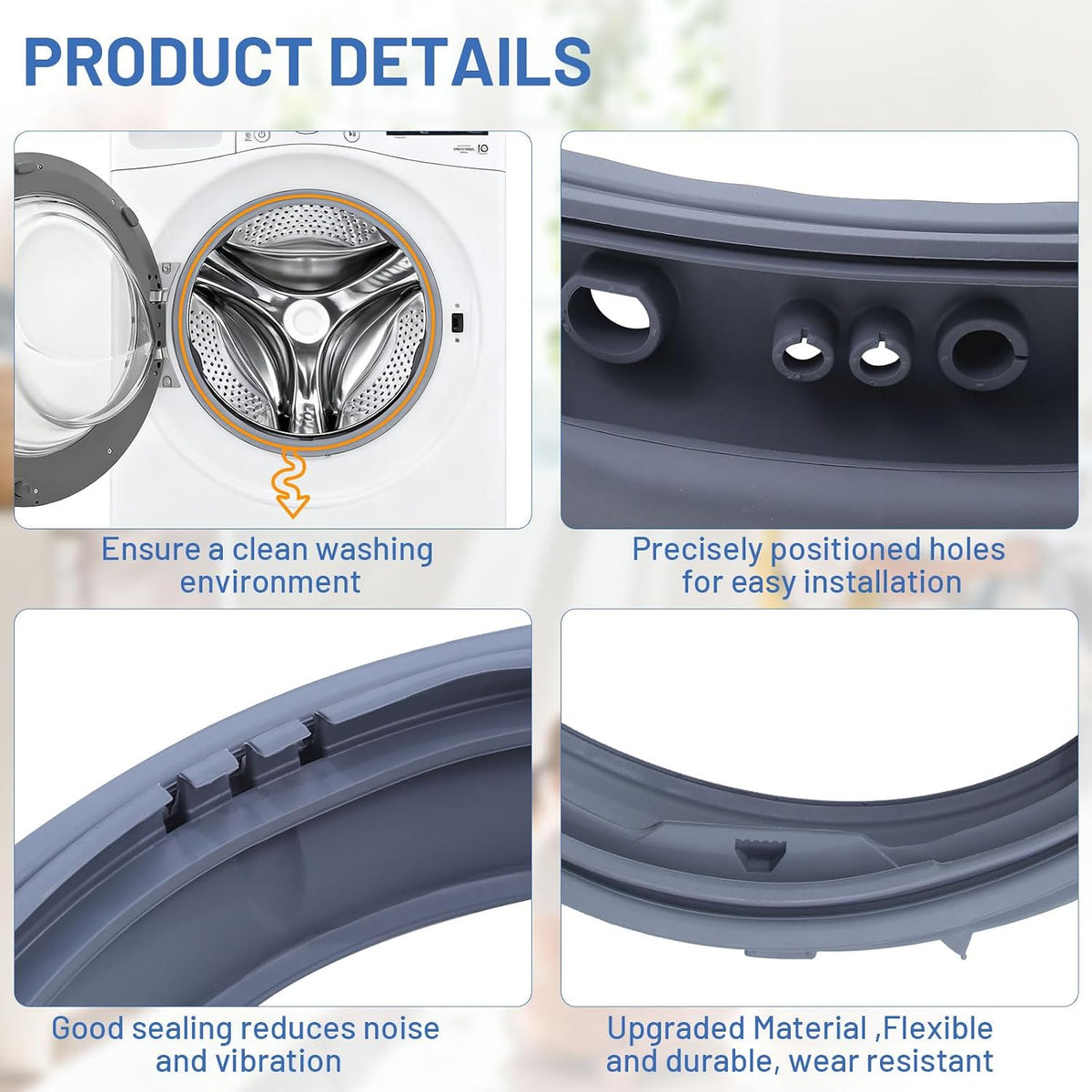 WM3001HRA WM2801HLA WM3001HPA WM3001HWA WM2901HVA Washer Door Boot Seal