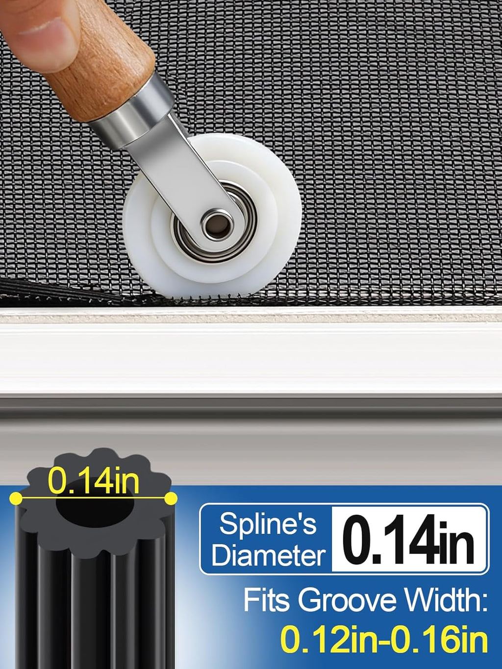 3 in 1 Screen Repair Kit, Window Screen Replacement Tools